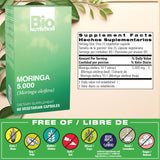 Bio Nutrition Moringa – bouteille 60 capsules, format quotidien facile à prendre.