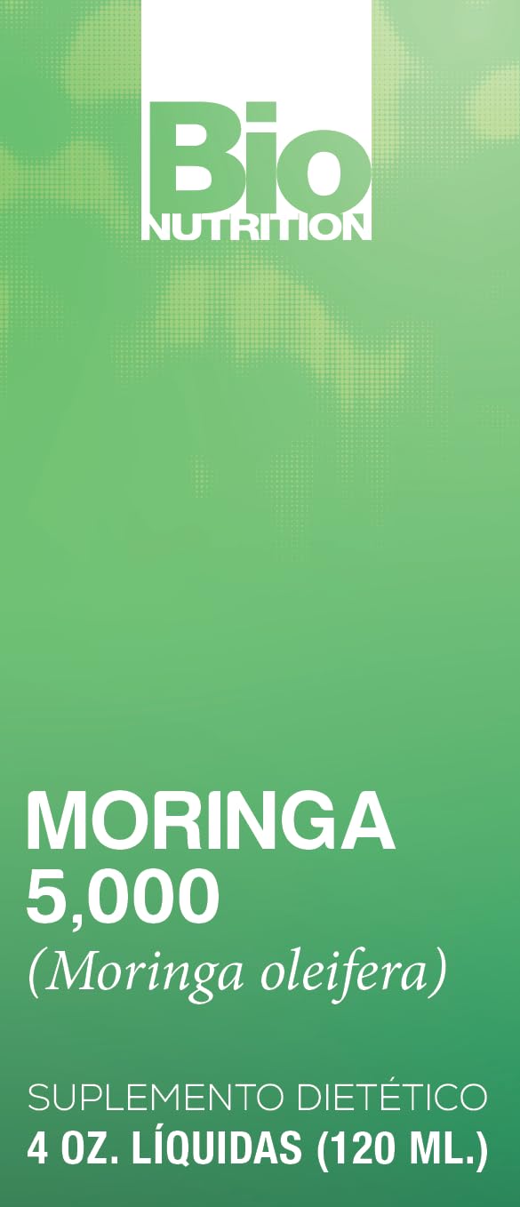 Bio Nutrition Moringa Liquid, étiquette lisible sur la bouteille pour la traçabilité et confiance.