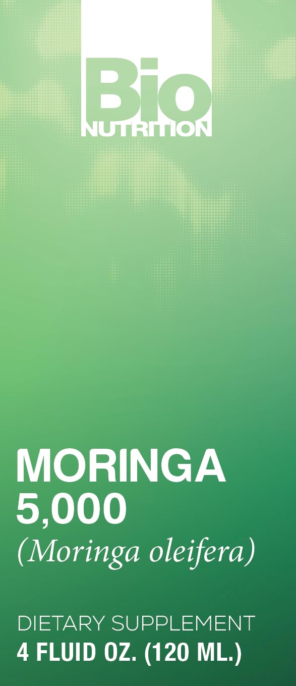 Bio Nutrition Moringa Liquid, verre contenant le liquide vert pour une dégustation simple.