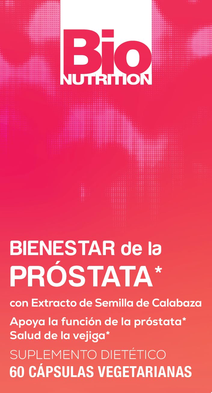 Bio Nutrition Prostate Wellness – etiquette-bouteille avec logo, présentation soignée