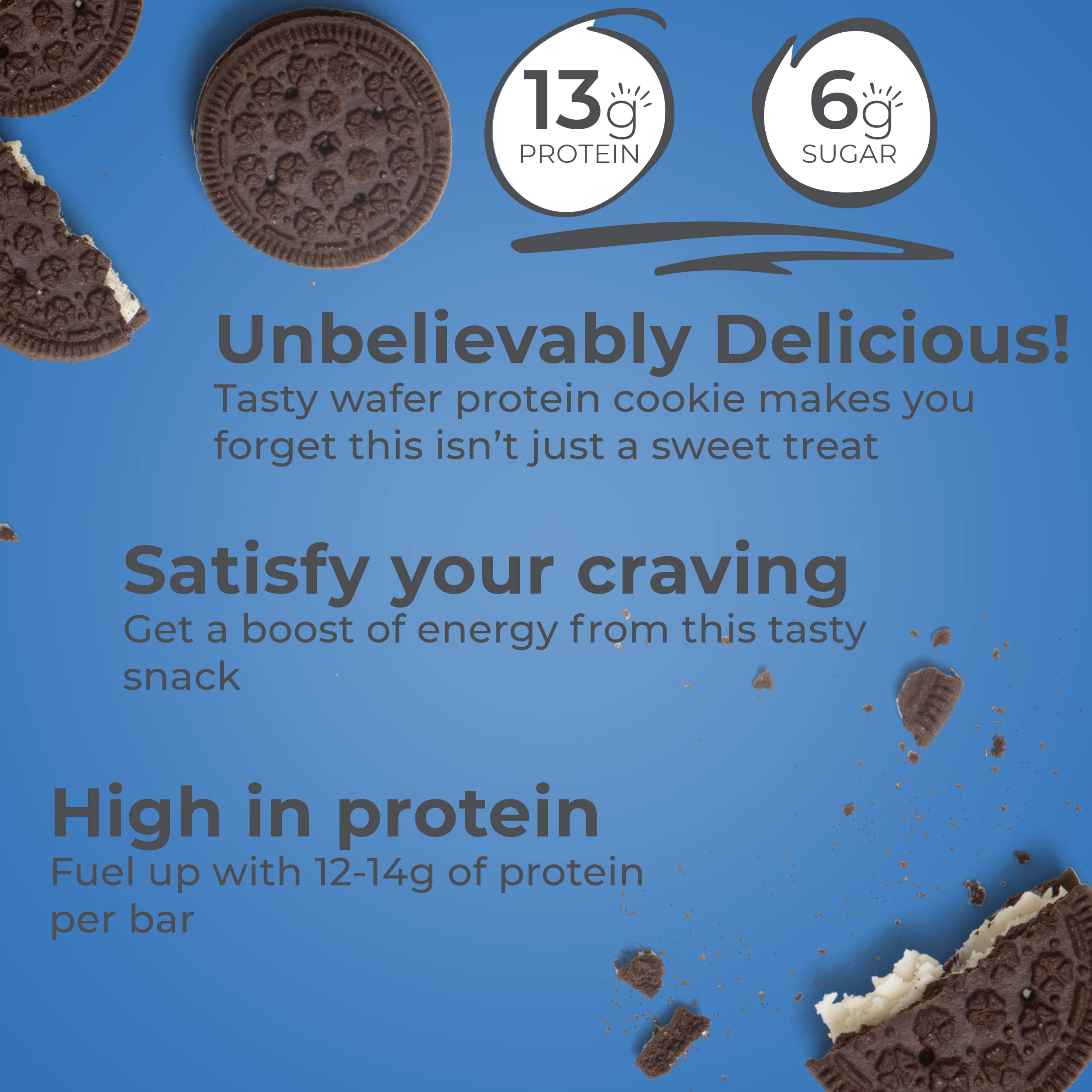 Texture croquante de Power Crunch Bar BIO NUTRITIONAL.