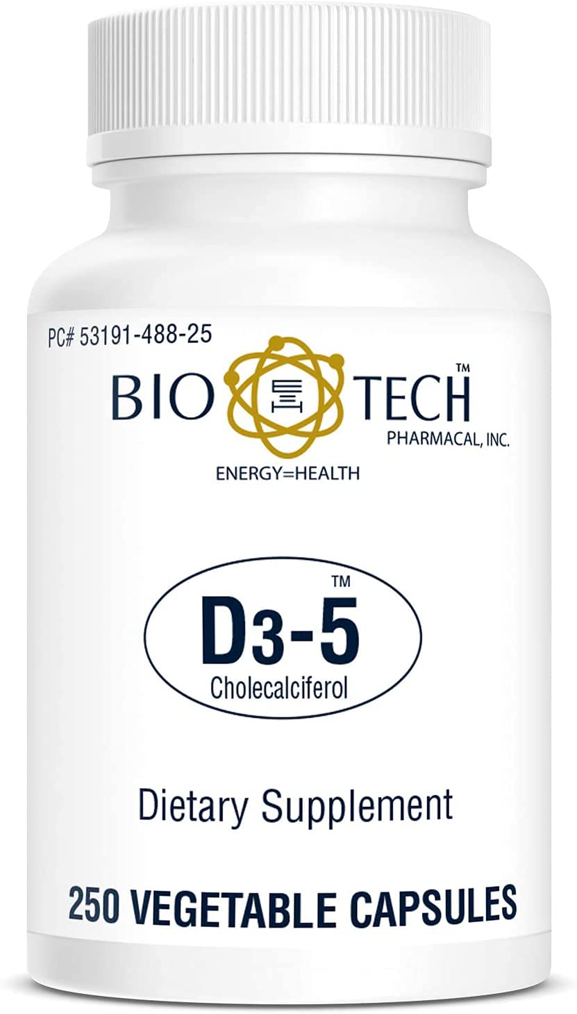 Bio-Tech Pharmacal D3-5 gélules – capsules végétales faciles à avaler