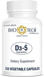Bio-Tech Pharmacal D3-5 gélules – capsules végétales faciles à avaler