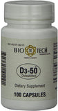 Bio-Tech Pharmacal D3-50, capsules compactes faciles à prendre