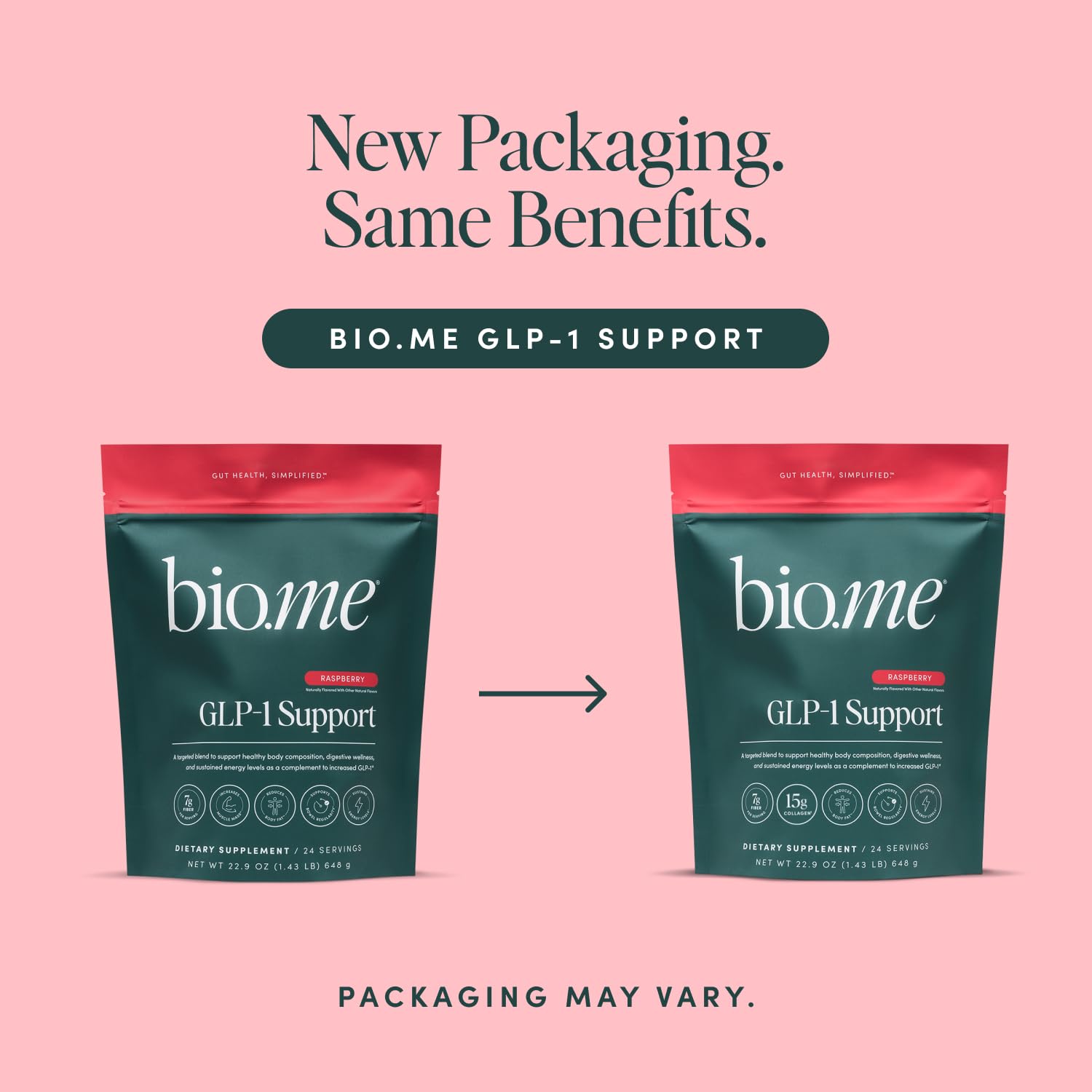 Bio.me GLP-1 Support, pratique en sachet pour le voyage.