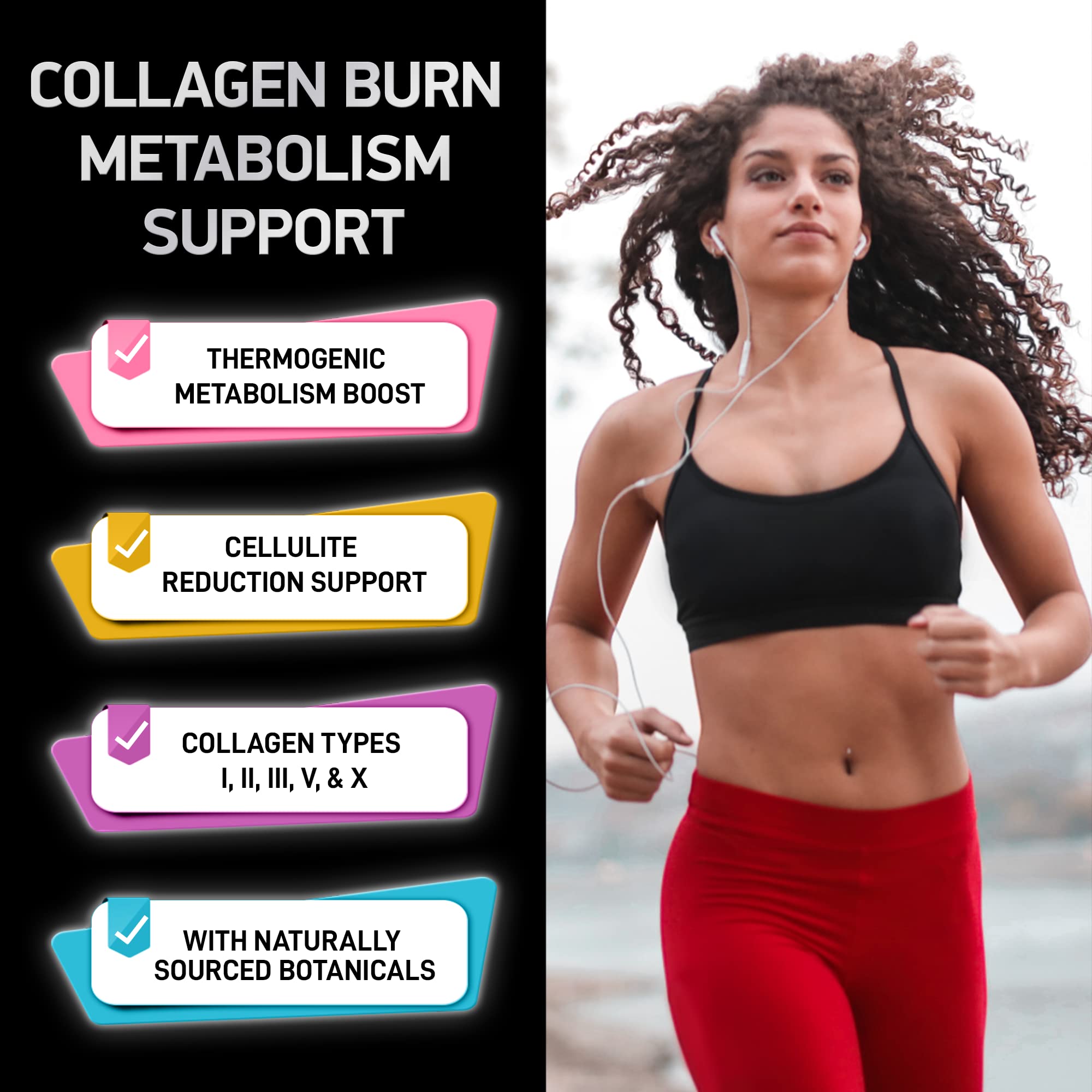 BIOACTIVE LABS Thermogénique Multi Collagen Burn - boîte et gélules visibles, routine quotidienne suggérée.