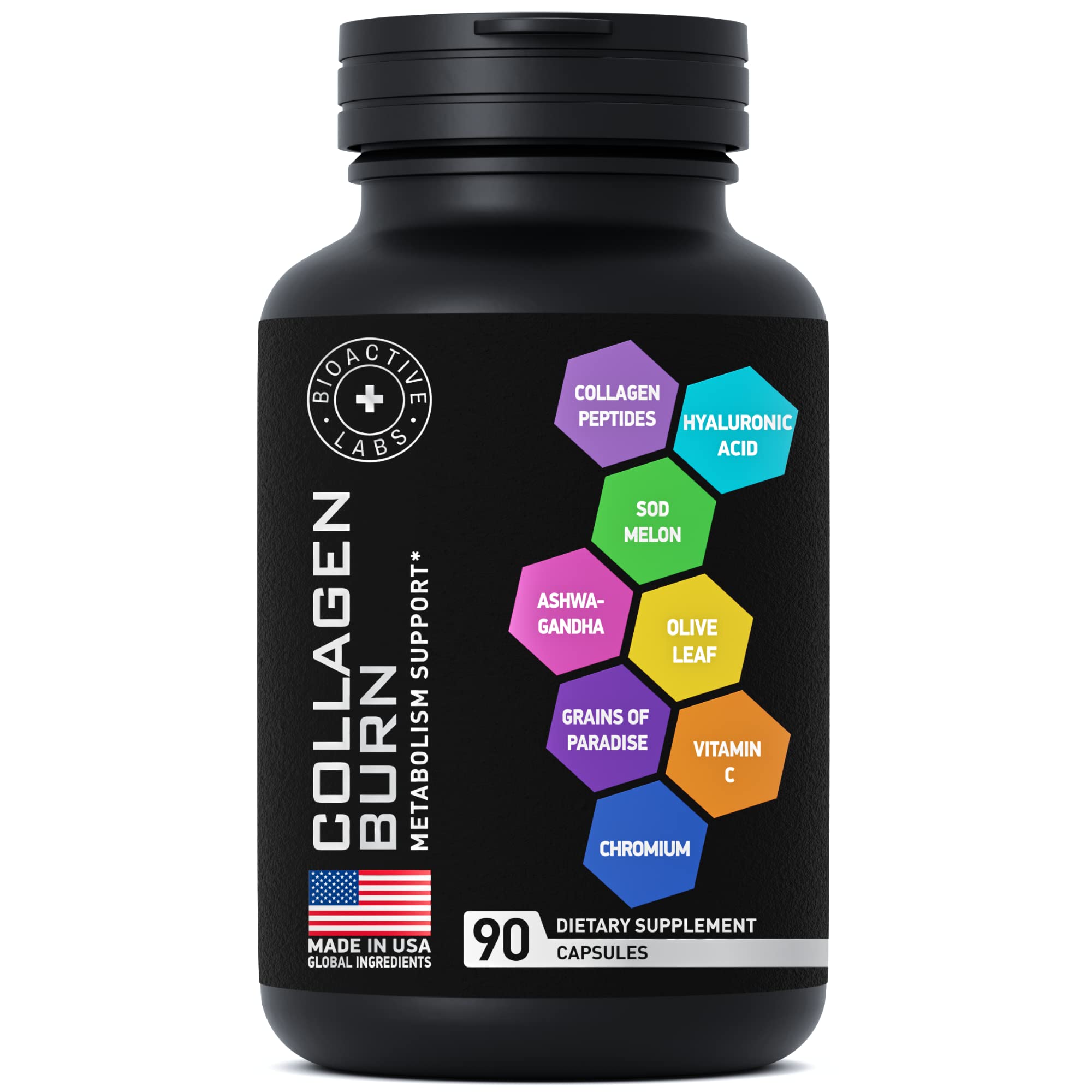 BIOACTIVE LABS Thermogénique Multi Collagen Burn - utilisation quotidienne possible pour peau et énergie potentielle.