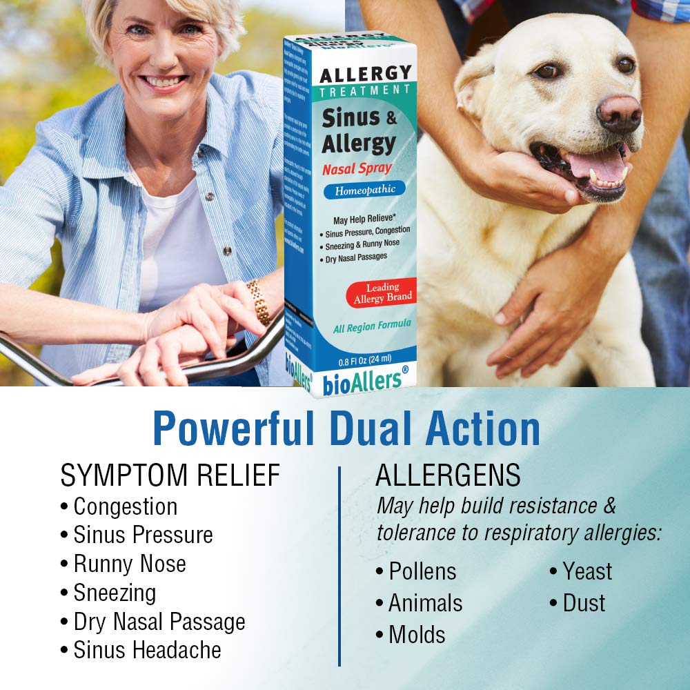 BioAllers bouteille spray nasal, format compact idéal pour déplacements.