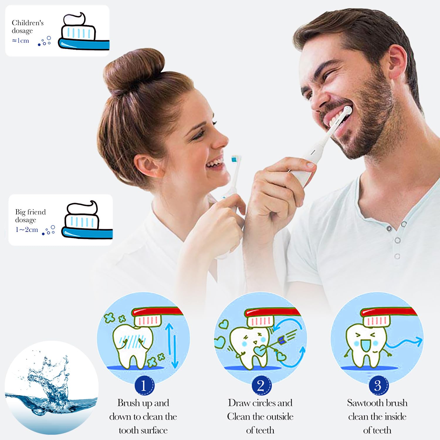 BIOAQUA dentifrice nettoyage profond entre dents pour bouche saine.