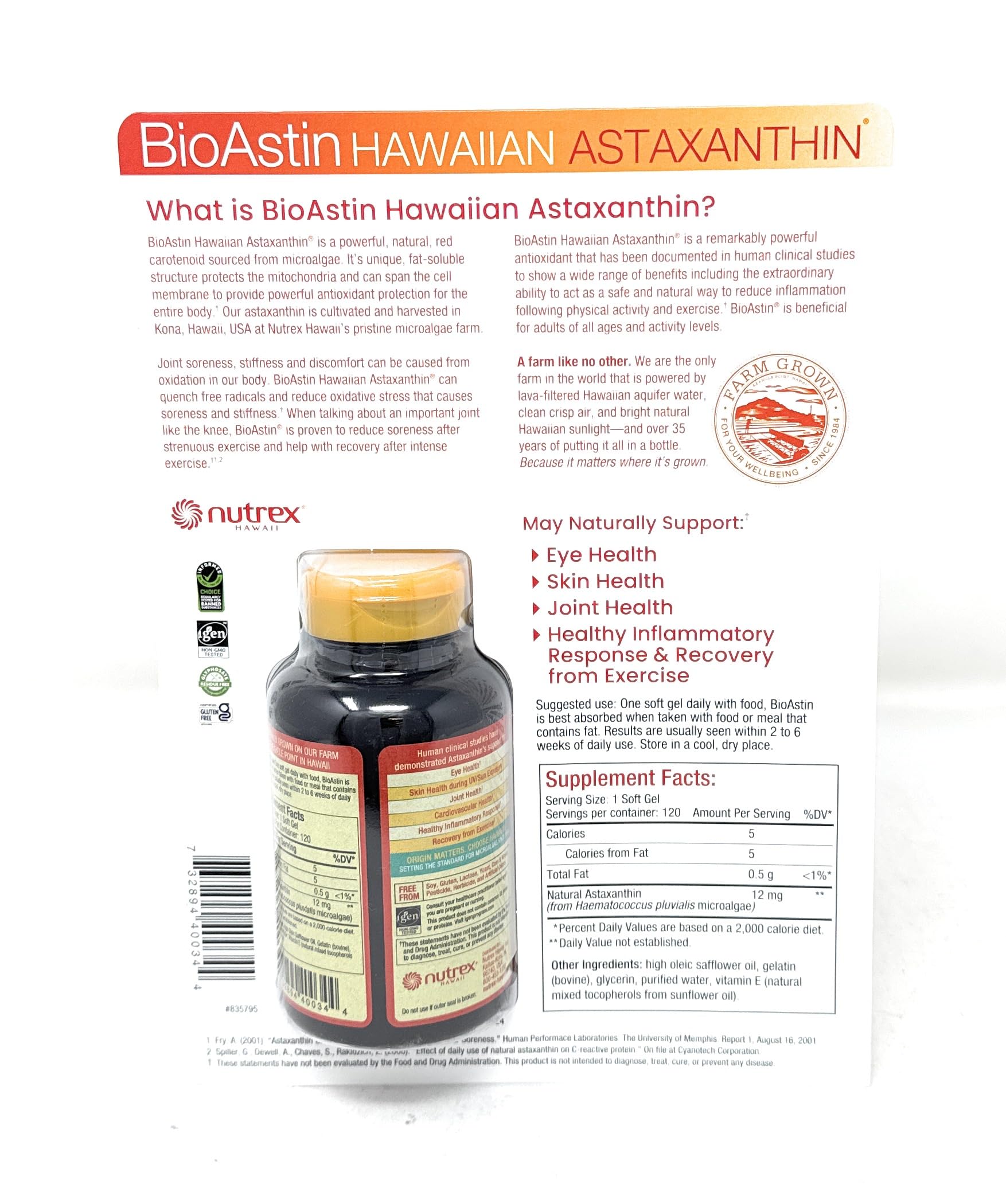 BioAstin gélules molles, faciles à avaler et pratiques à emporter.