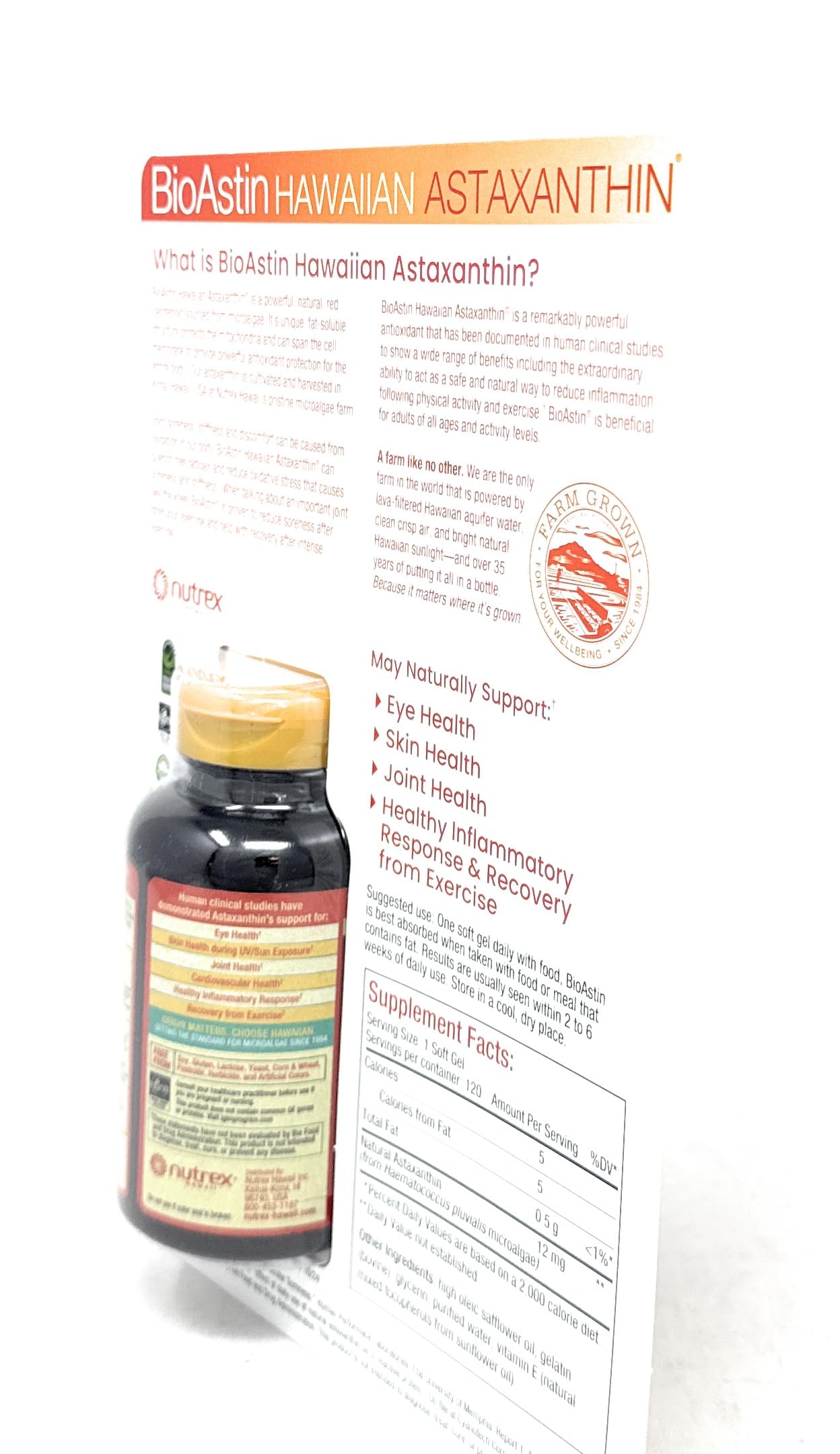 BioAstin contenu 120 gélules pour plusieurs semaines d utilisation.