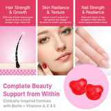 Biobor Beauty Gummies – soutien potentiel pour cheveux, peau et ongles