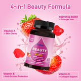 Biobor Beauty Gummies Fraise – saveur naturelle et routine sans sucre