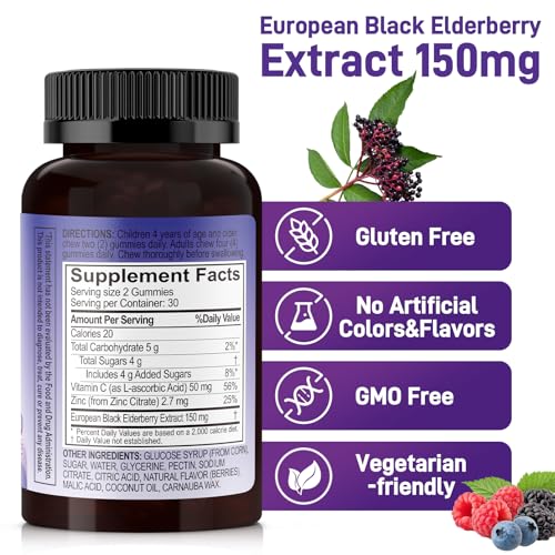 Biobor Gommes Sureau Noir saveur fruits mêlés, arôme naturel.