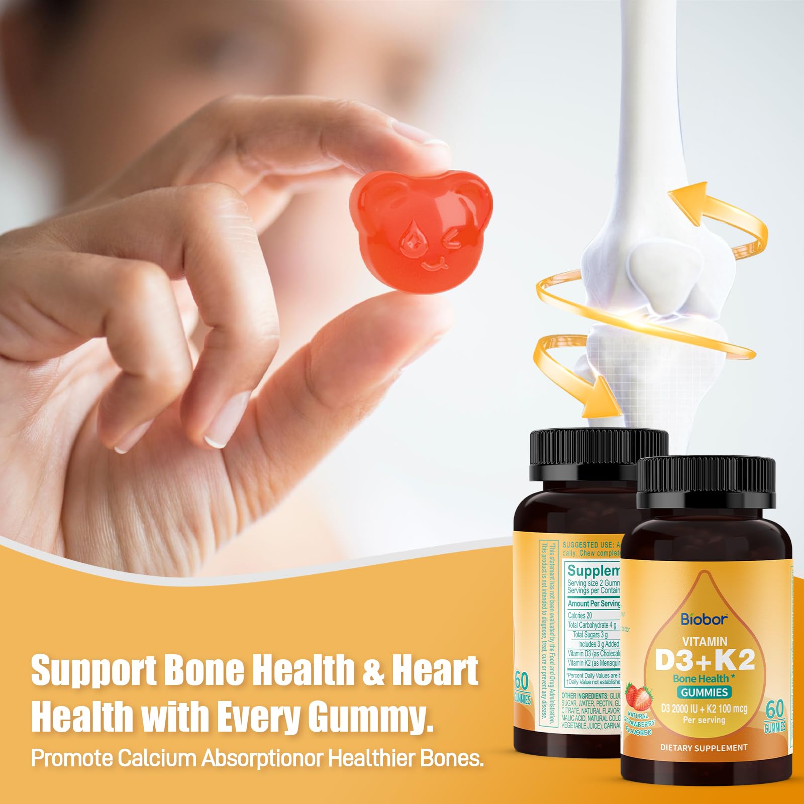 Biobor Gummies Sans GMO et Sans Gluten, choix sûr.