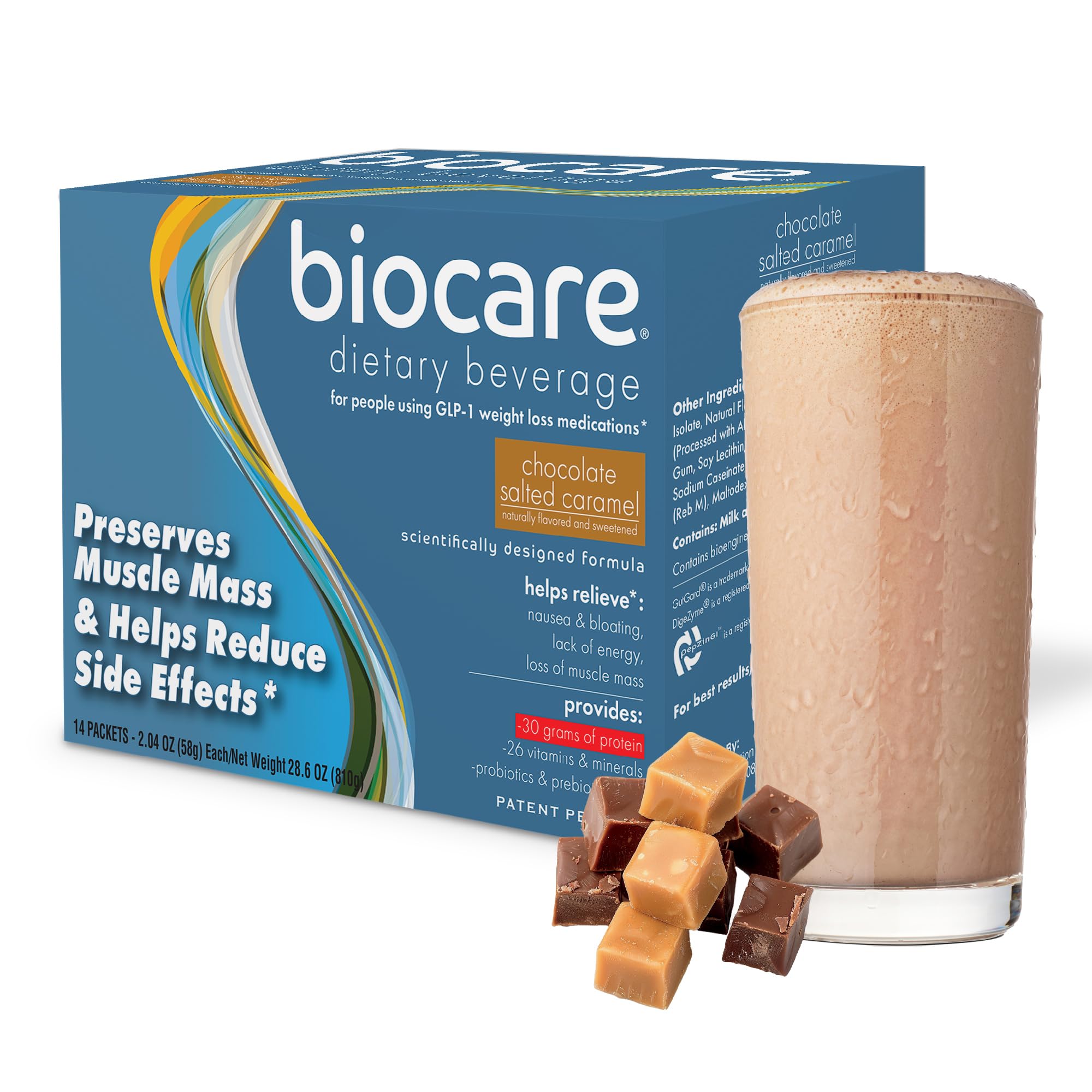 Biocare boisson GLP-1 avec 6 g de fibres pour favoriser digestion et rassasier
