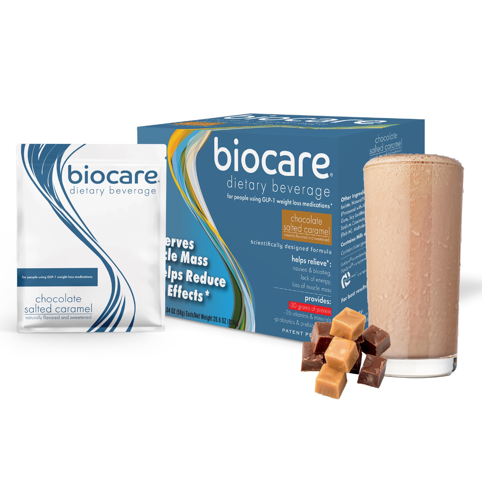 Biocare boisson GLP-1 protéine 30 g pour soutenir l'énergie et la satiété