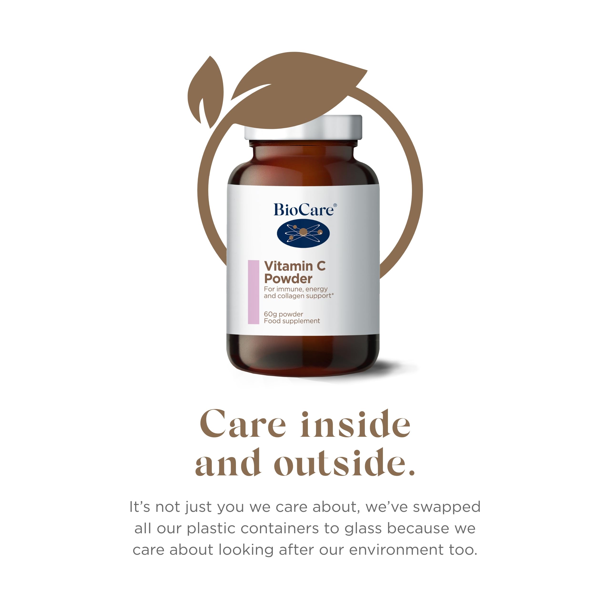 BIOCARE Vitamine C en poudre : peut soutenir le métabolisme énergétique normal.