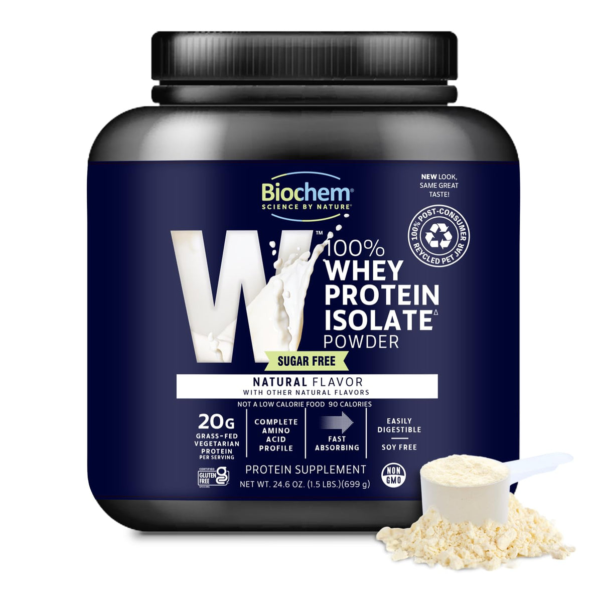 Biochem isolat lactosérum – poudre naturelle pour nutrition rapide.