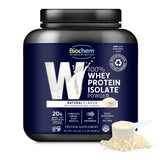Biochem Whey Protein : poudre de 20 g pour l’entraînement.