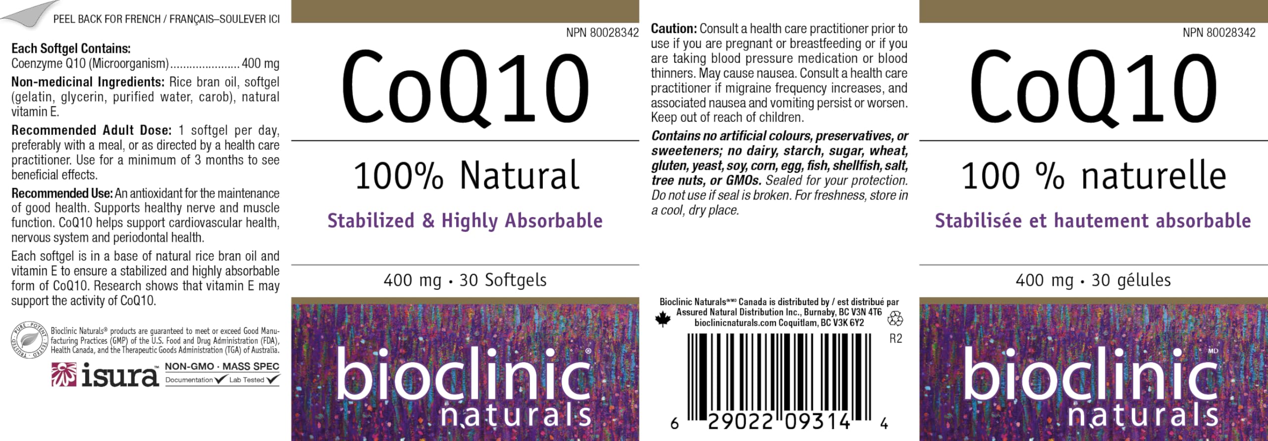 Utilisation quotidienne Bioclinic Naturals CoQ10: support potentiel pour la vitalité.