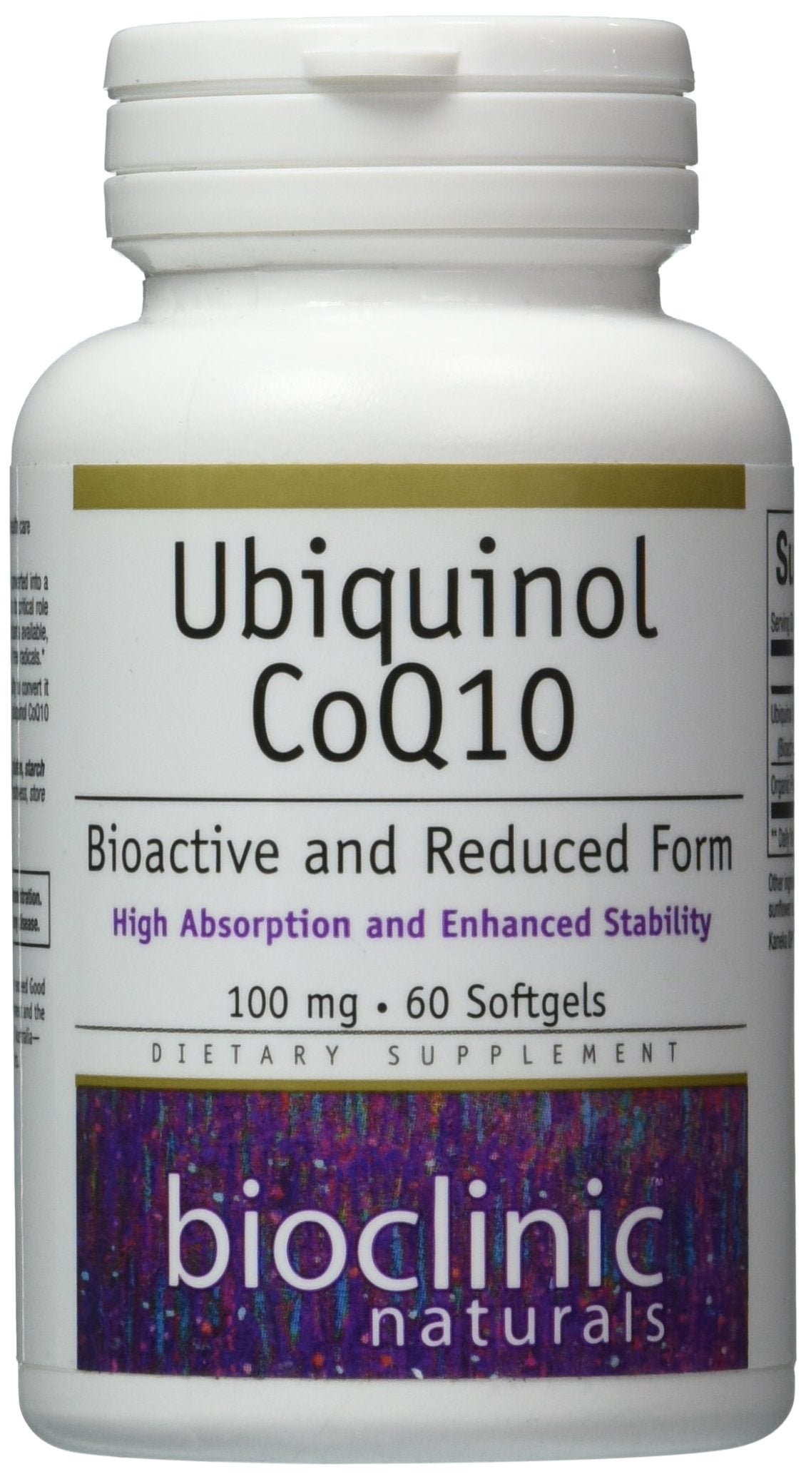 Bioclinic Ubiquinol: capsules molles dans le flacon, soutien potentiel énergie cellulaire.