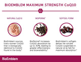 BioEmblem CoQ10 - certifications NSF et CGMP garantissant la sécurité.