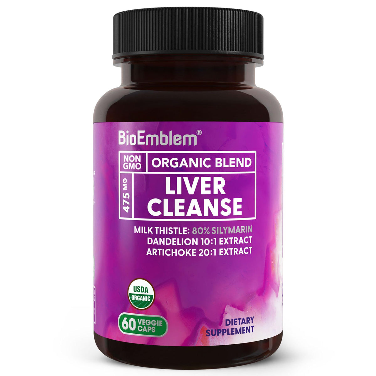 BioEmblem Détox Hépatique — bouteille de gélules véganes pour une routine dépurative naturelle.
