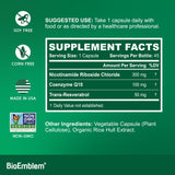 Gelules BioEmblem NAD+, faciles à intégrer dans votre routine.