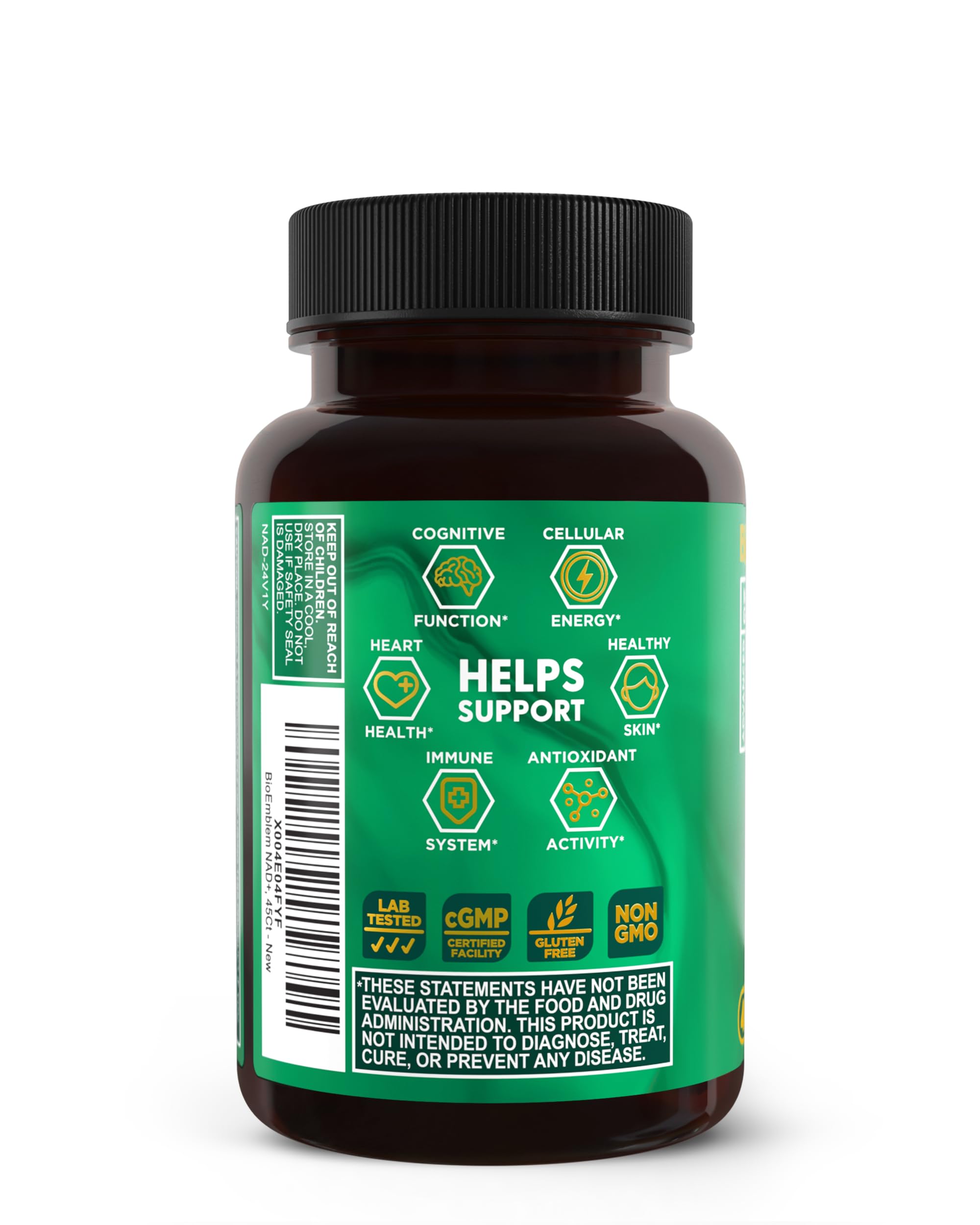 Utilisation BioEmblem NAD+: capsule quotidienne avec repas.