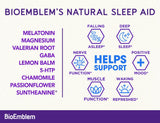 BioEmblem Sommeil Naturel – étiquette claire pour connaître les ingrédients et leurs bienfaits.
