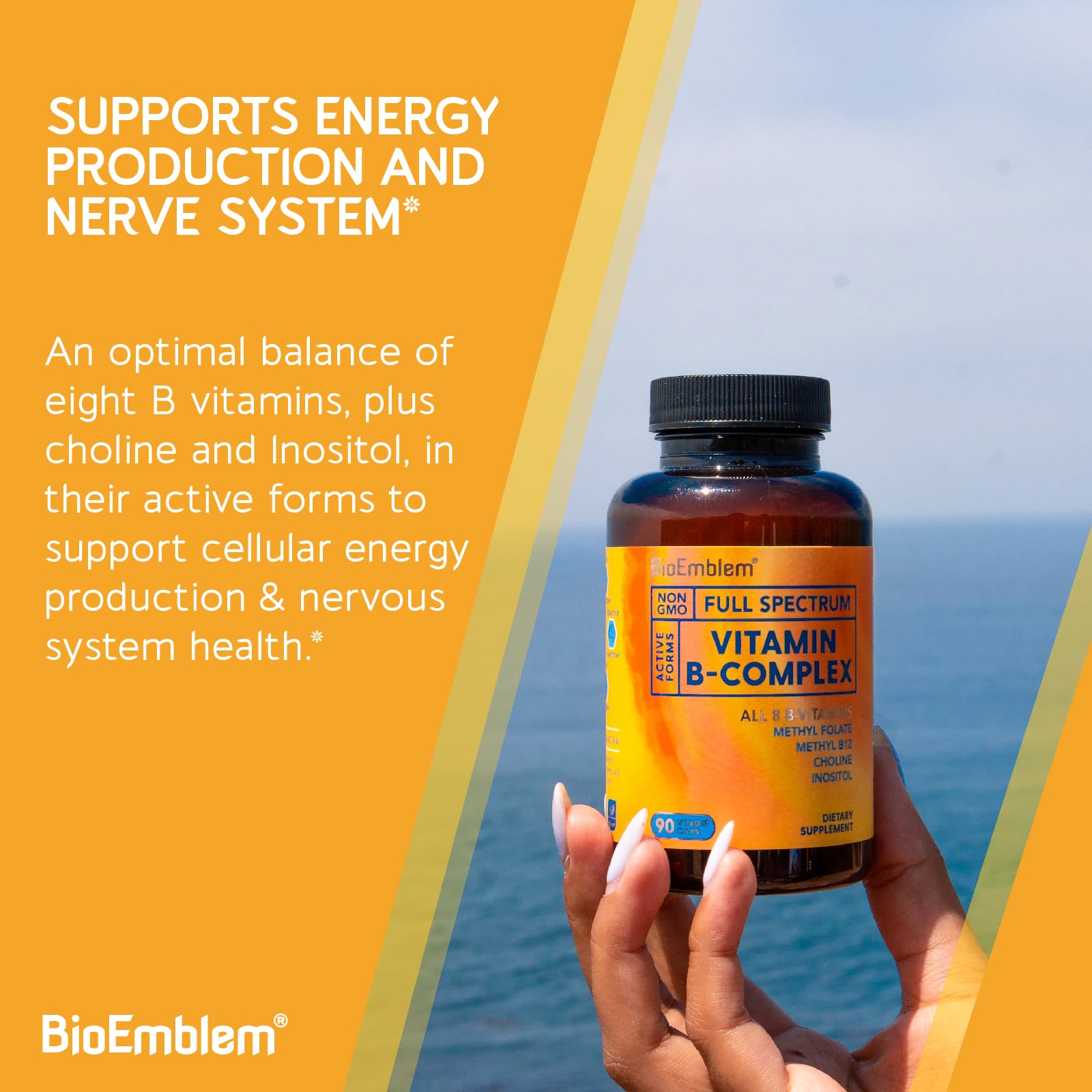 BioEmblem Complexe B: formes actives offrant une meilleure absorption.