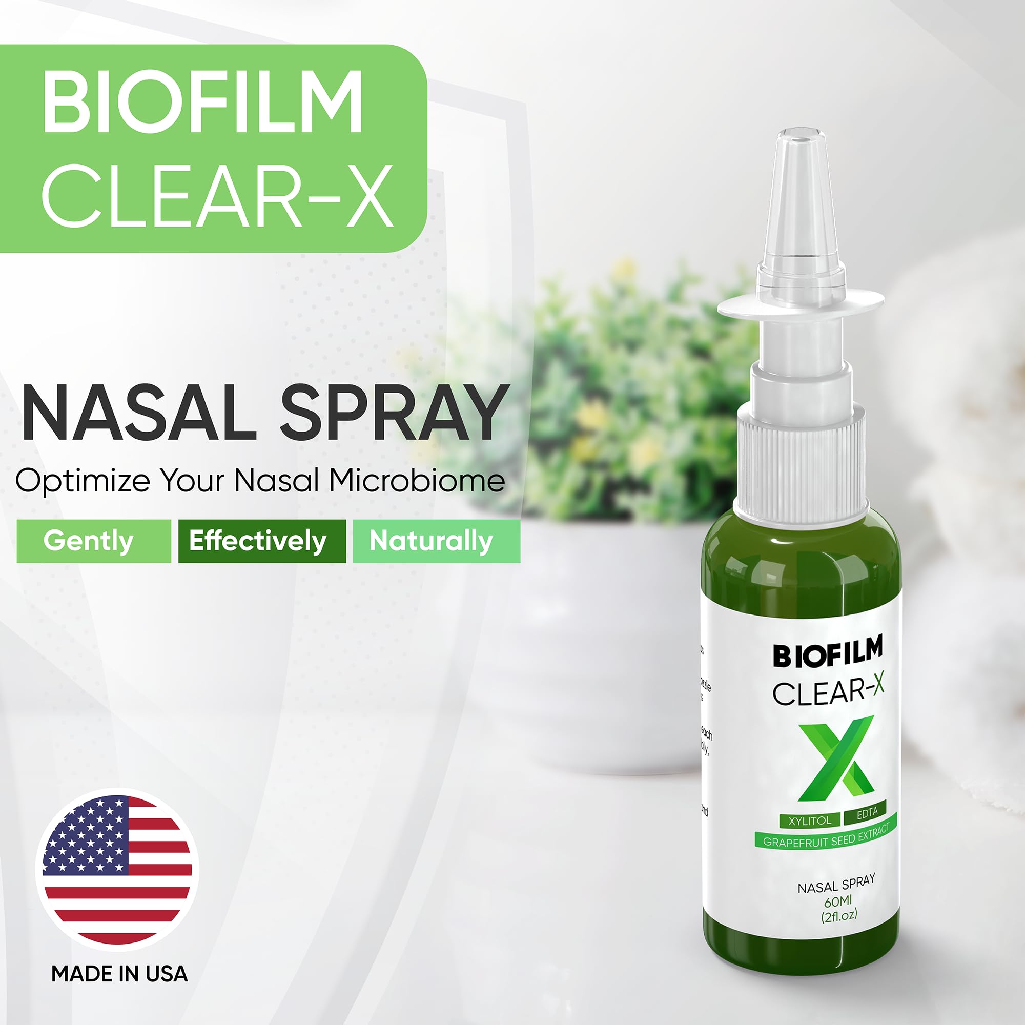 BioFilm Clear X – buse nasale précise pour une application douce et efficace