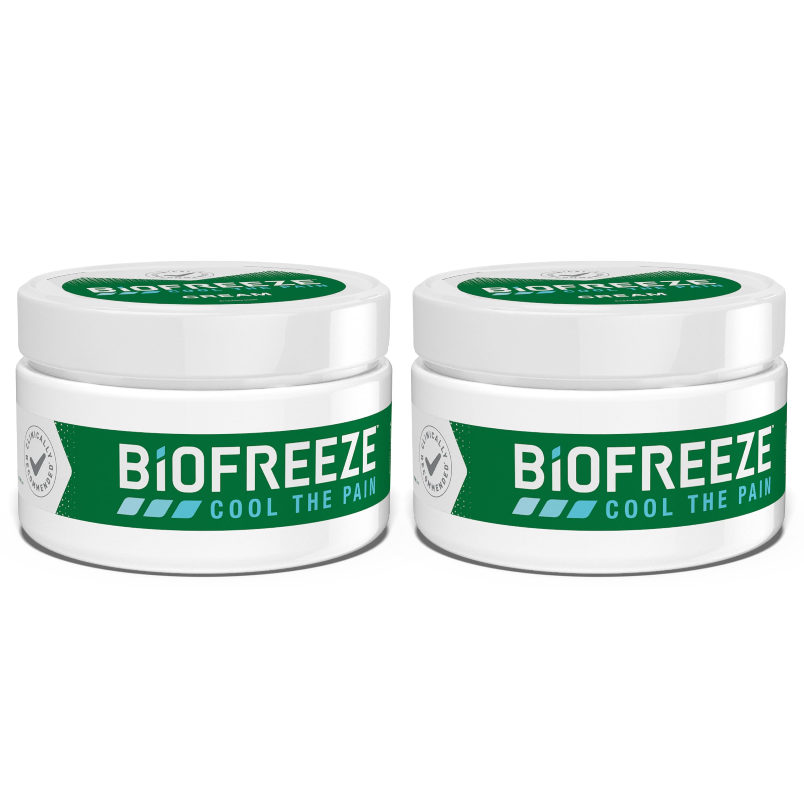 Biofreeze Menthol Crème 3oz, jarre visible, soulagement ciblé des douleurs musculaires.