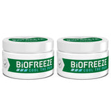 Biofreeze Menthol Crème 3oz, jarre visible, soulagement ciblé des douleurs musculaires.