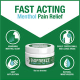Effet rafraîchissant Biofreeze Menthol qui aide après l effort.