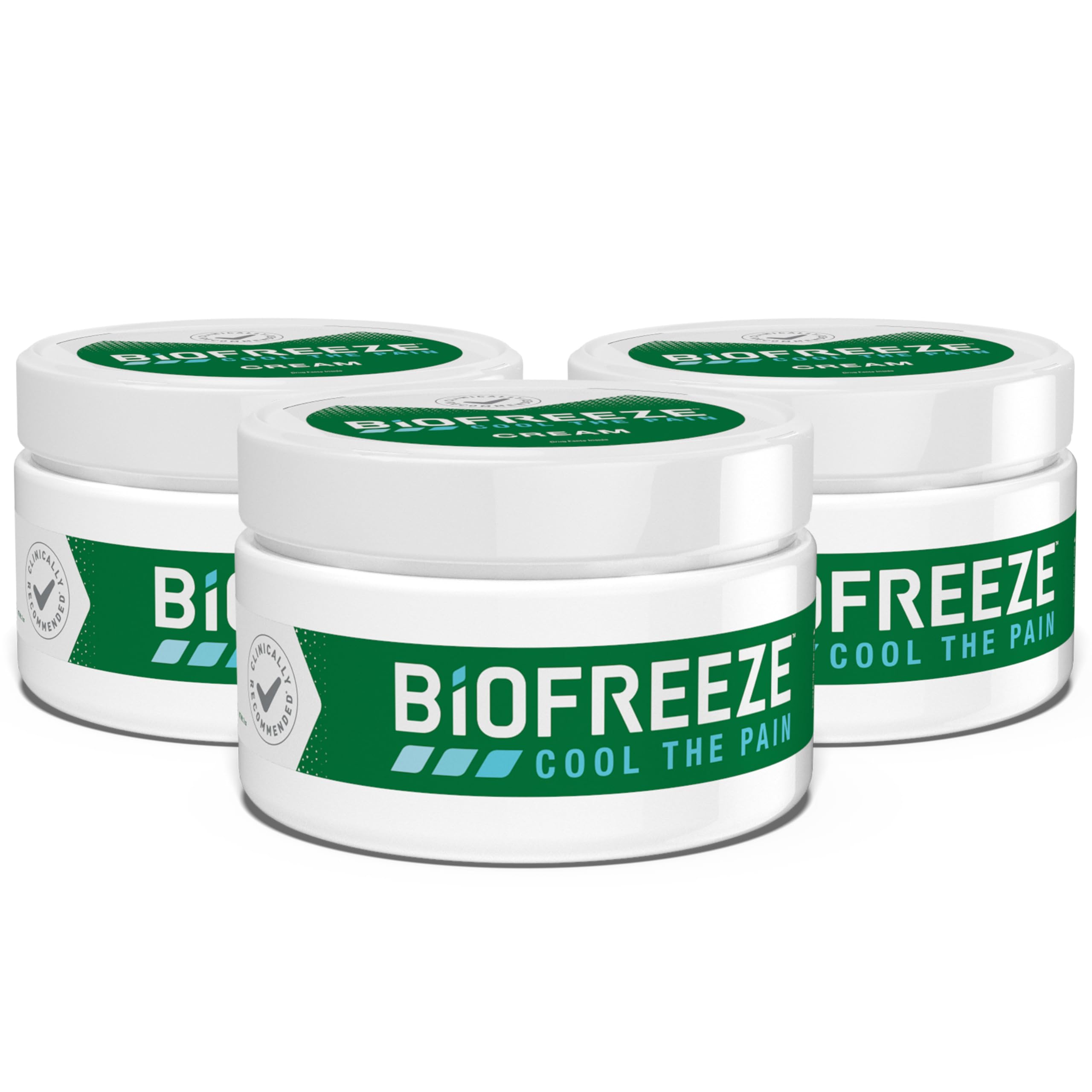 Biofreeze crème, sensation mentholée froide, soulagement rapide des douleurs.
