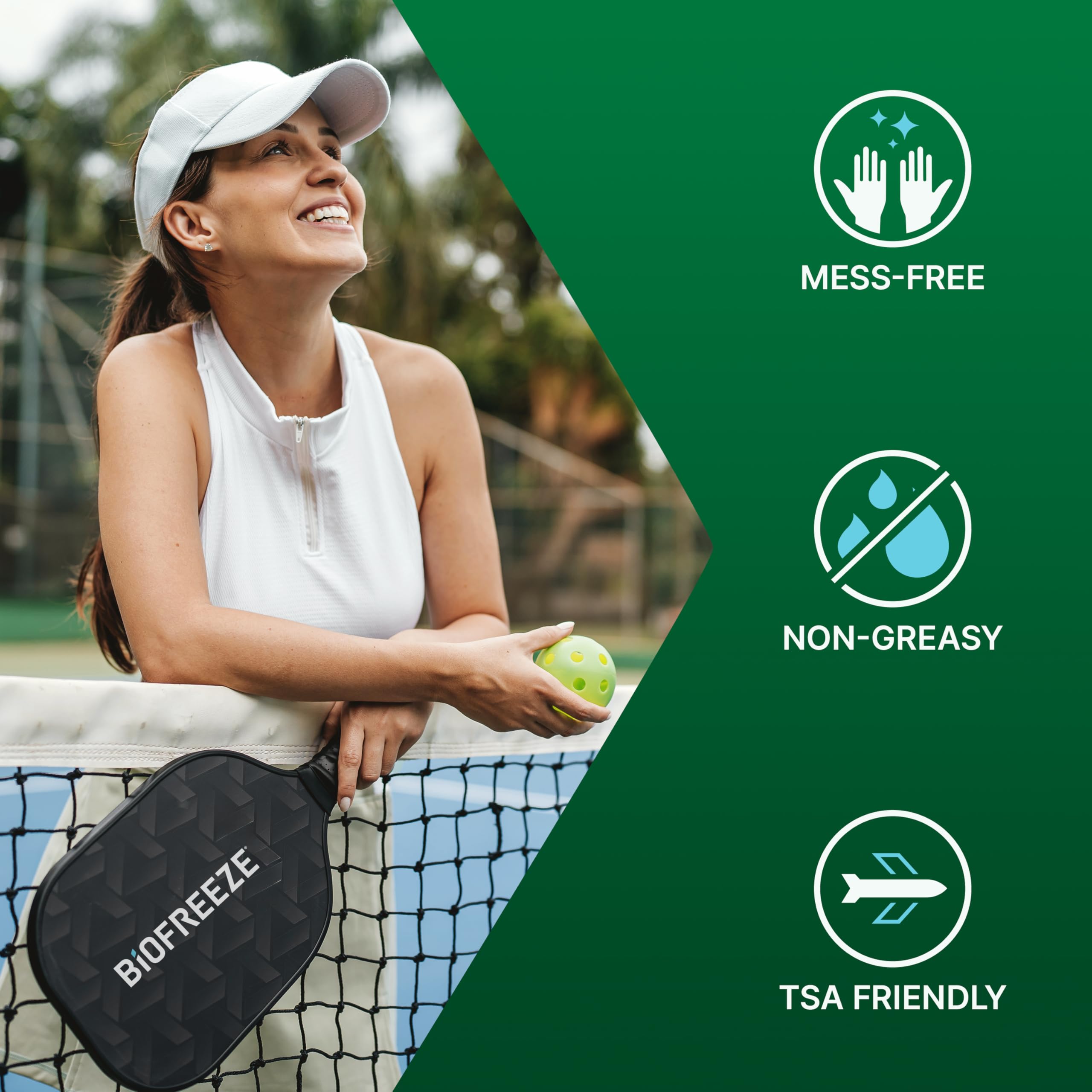 Biofreeze Dry Stick – relief de l’épaule avec sensation rafraîchissante durable.