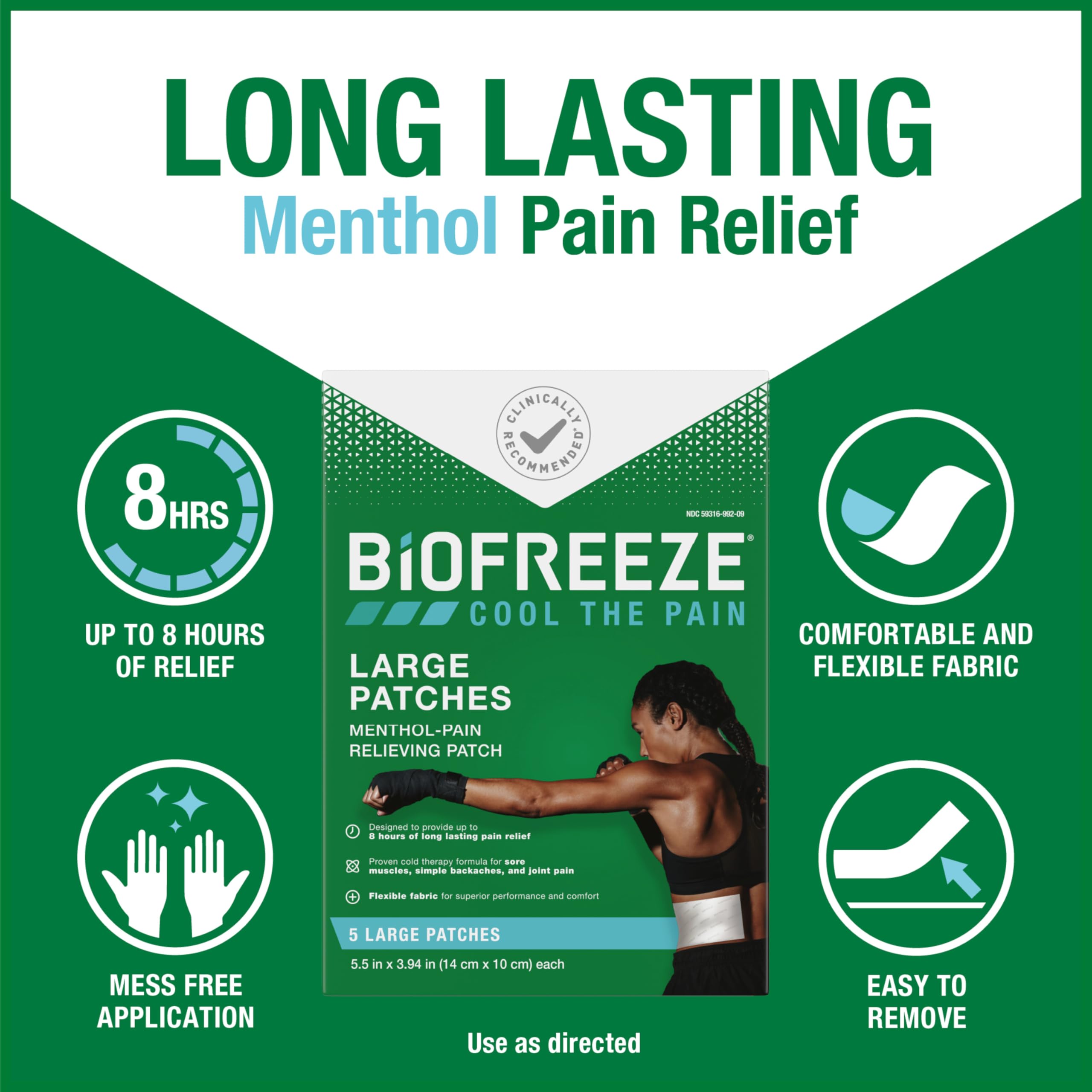 Biofreeze patch douleur dorsale – soulagement ciblé et discret