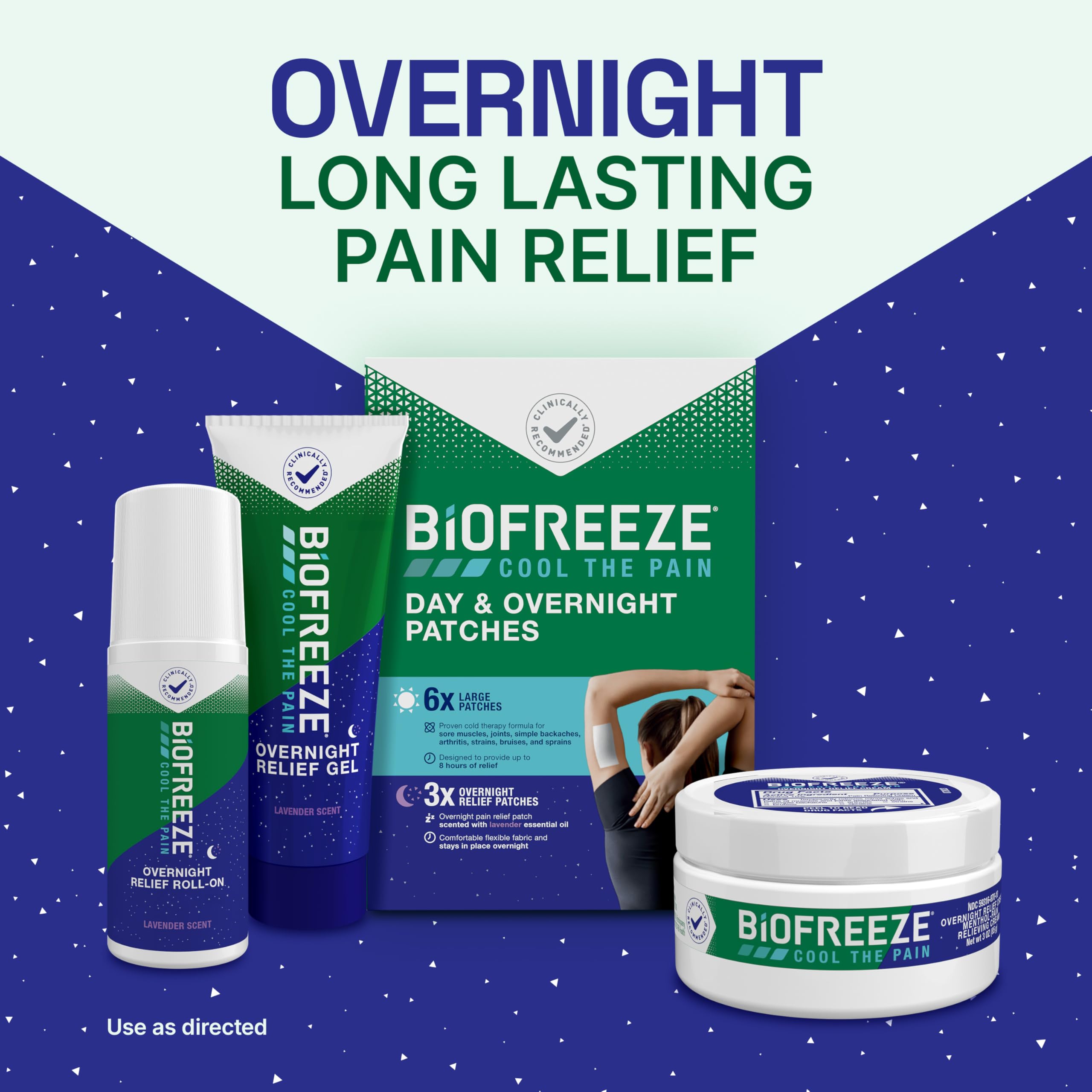Biofreeze roll-on Nuit: effet froid durable après utilisation.