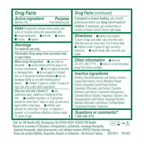 Biofreeze roll-on Nuit pour récupération musculaire après activité.