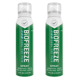 Biofreeze Spray soulage les douleurs avec menthol rafraîchissant sur le dos.