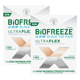 Biofreeze UltraFlex Patch montre sa flexibilité quatre-voies pour suivre vos mouvements