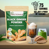 Biofunctionals poudre gingembre noir, origine thaïlandaise authentique pour recettes quotidiennes.