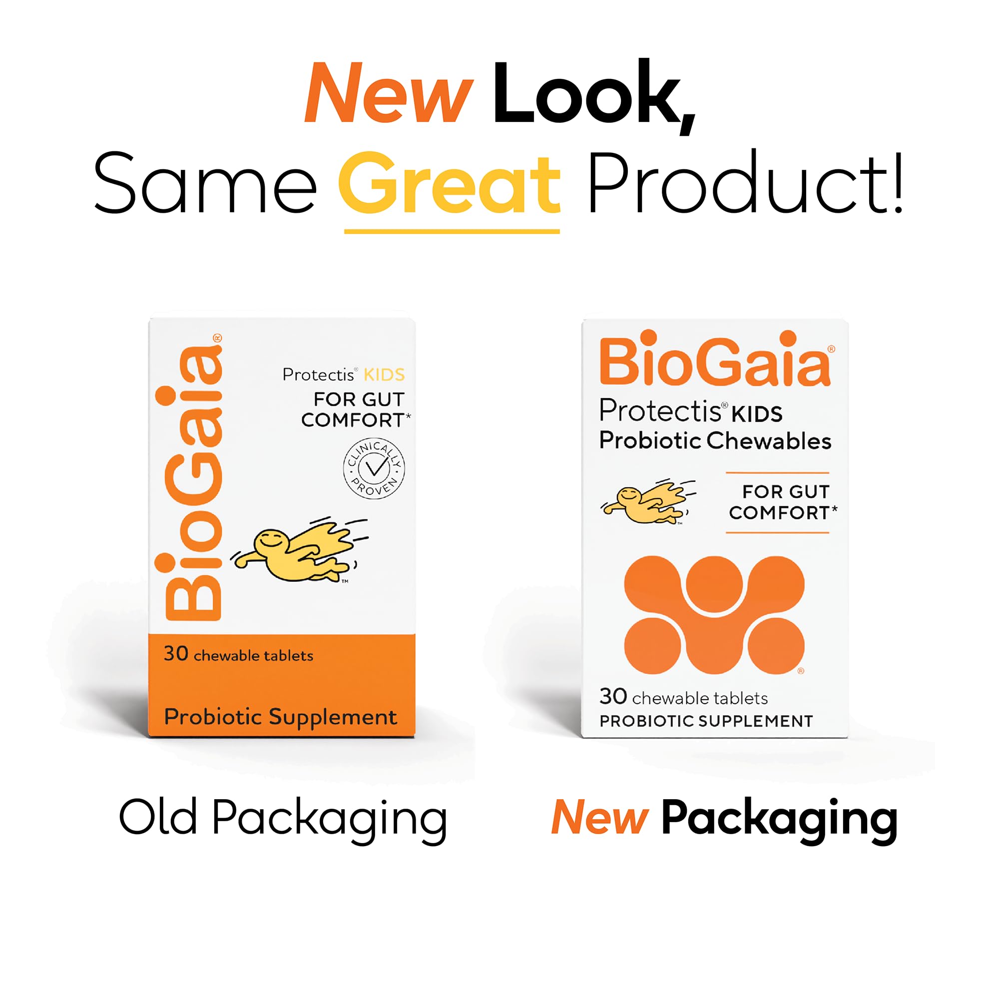 BioGaia Gommes Probiotiques Enfants, emballage illustré et pratique