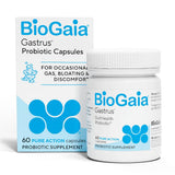 BioGaia Gastrus: bouteille de capsules probiotiques pour le confort digestif.