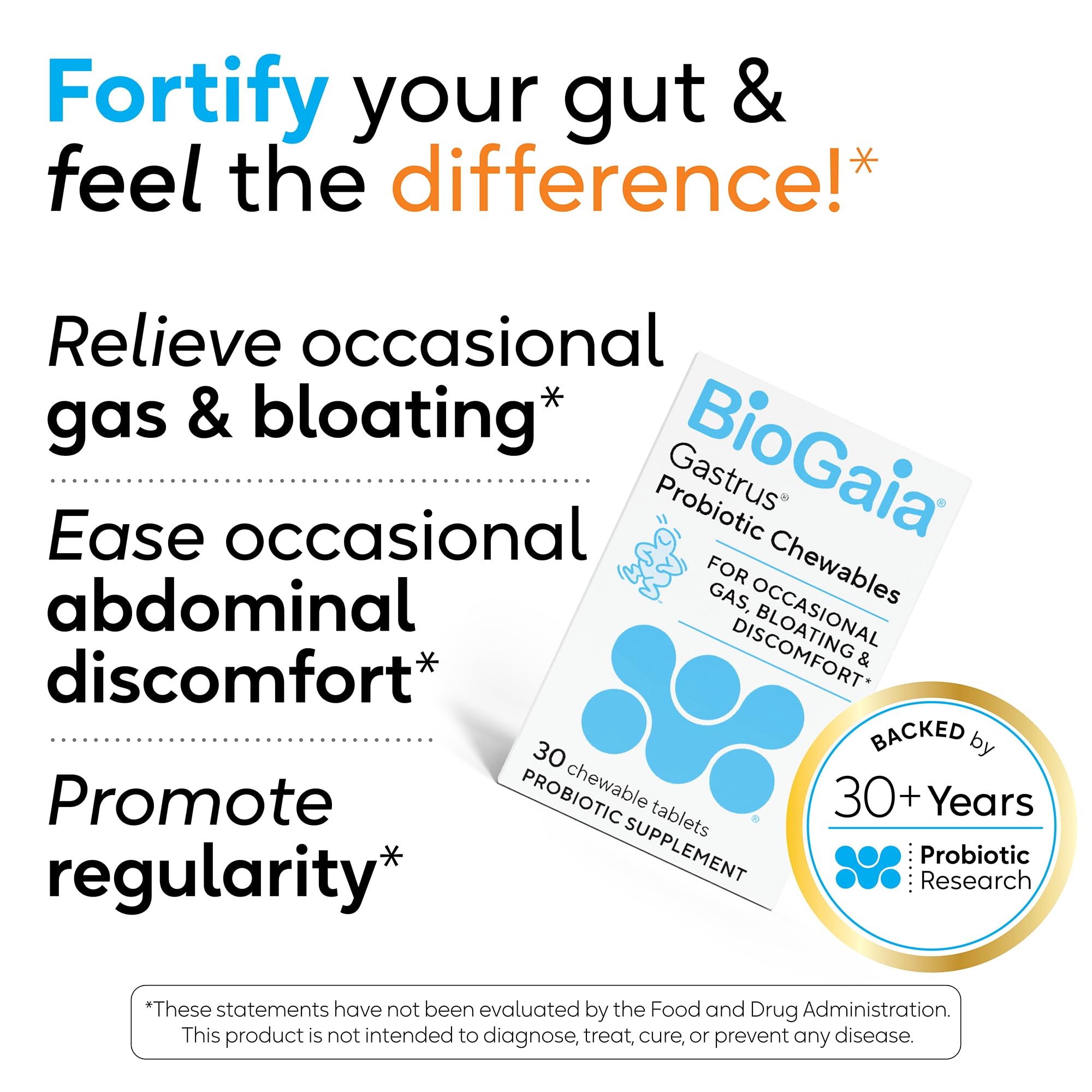 BioGaia Gastrus – Équilibre du microbiote intestinal et soutien de la motilité digestive.