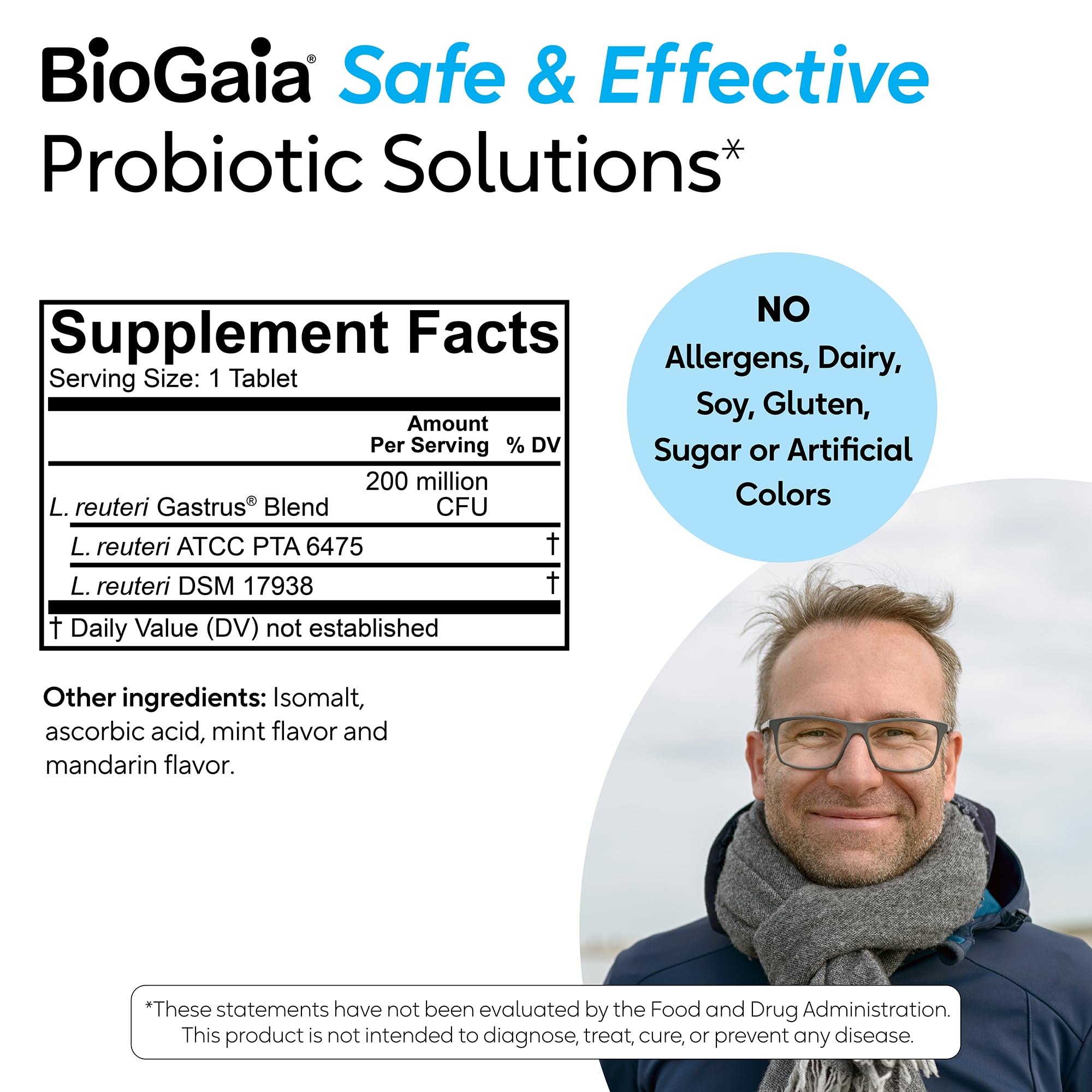 BioGaia Gastrus – Essais cliniques et recherche soutenant le développement.