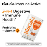 BioGaia Immun Active Kids boîte orange pratique et facile à mâcher