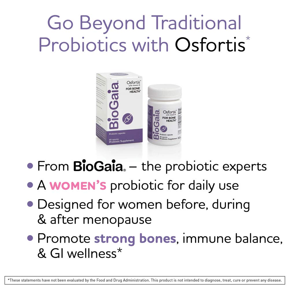 BioGaia Osfortis - capsule au premier plan, rituel matin pour le bien-être.
